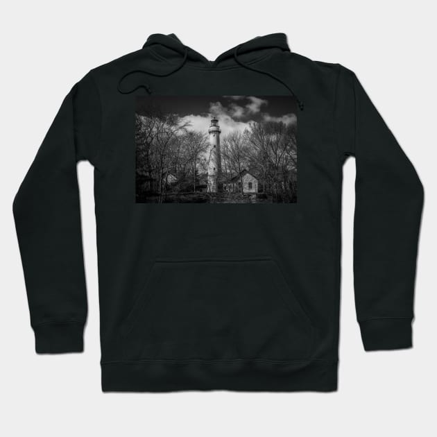 Black and White Light Hoodie by Enzwell